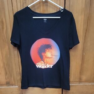 Custom Made Black Shawn Mendes Vneck Tee Size MEDIUM